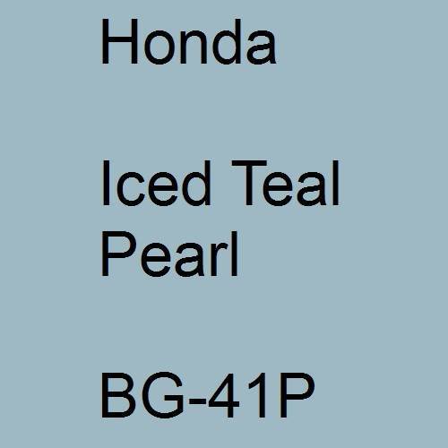 Honda, Iced Teal Pearl, BG-41P.